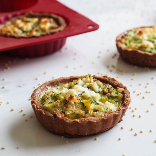 Zucchini, Quinoa & Goat Cheese Tart