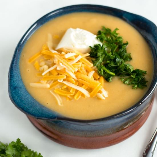 Lightened Up Creamy Potato Soup