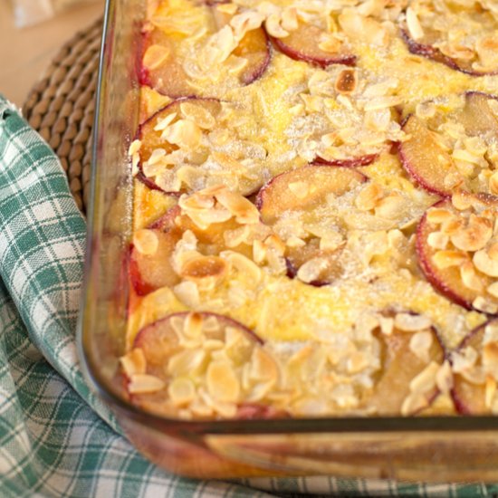 Plum and Almond Baked Custard