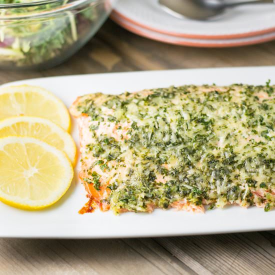 Parmesan Crusted Baked Salmon