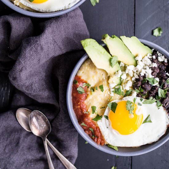 Huevos Rancheros Polenta Bowls