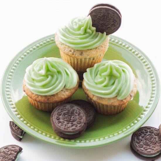 Mint Oreo Cupcakes