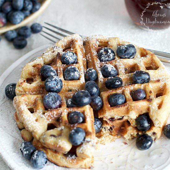 Blueberry Ricotta Toaster Waffles