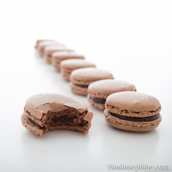 Chocolate Macarons with Ganache