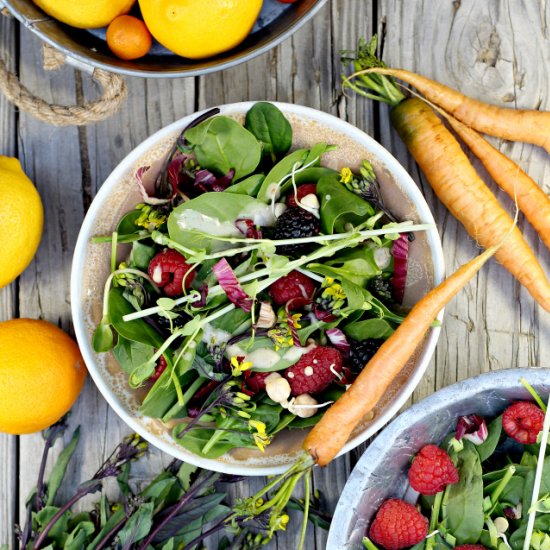 Spinach Salad with Honey Dressing