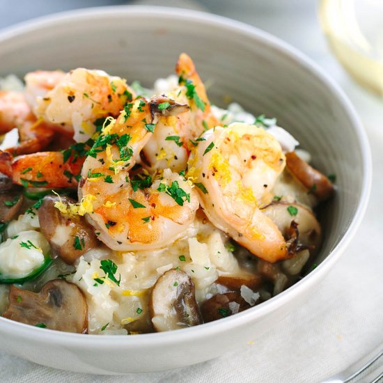 Spinach and Mushroom Risotto