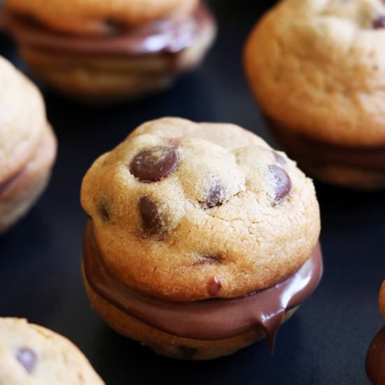 Peanut Butter Nutella Cookierons