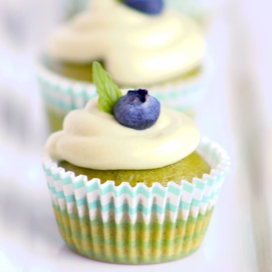 Mini Matcha Cupcakes