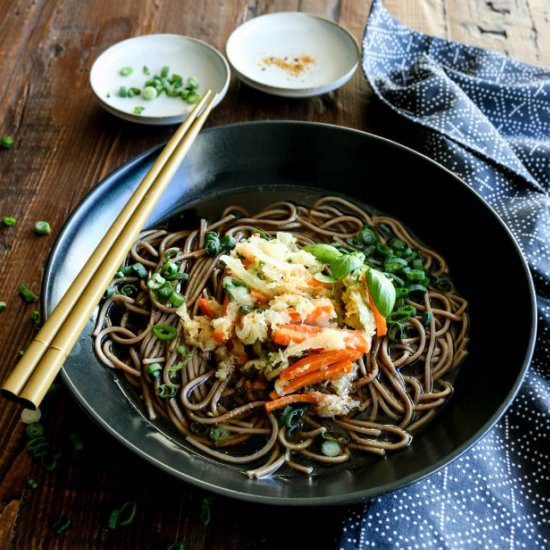 Soba Soup with Kakiage Tempura