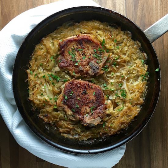 Pork Chops and Sauerkraut