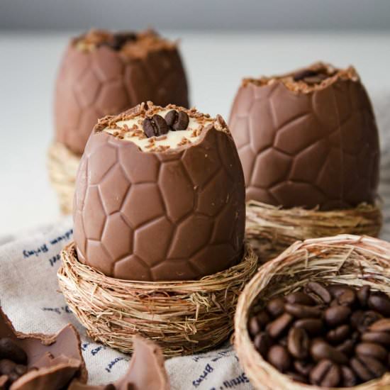 Tiramisu Filled Easter Egg