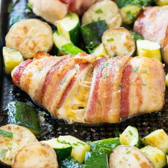 Bacon Wrapped Stuffed Chicken