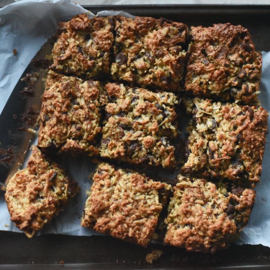 Coconut Chocolate Pecan Bars