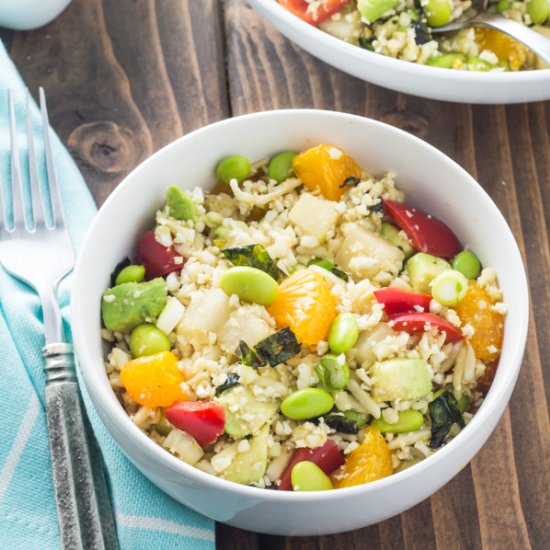 Asian Cauliflower Rice Salad