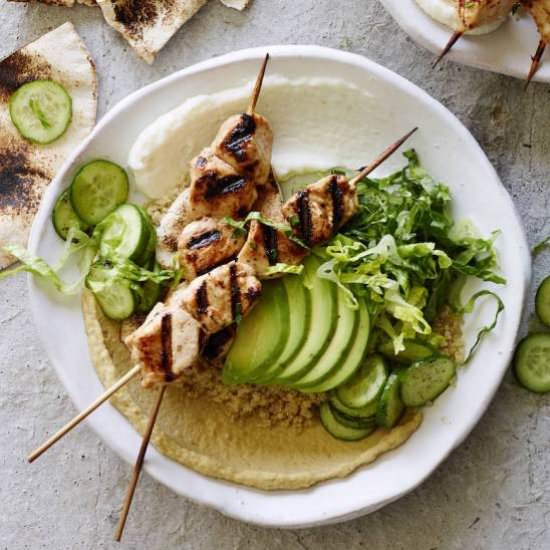 Chicken Tawook Quinoa Bowls