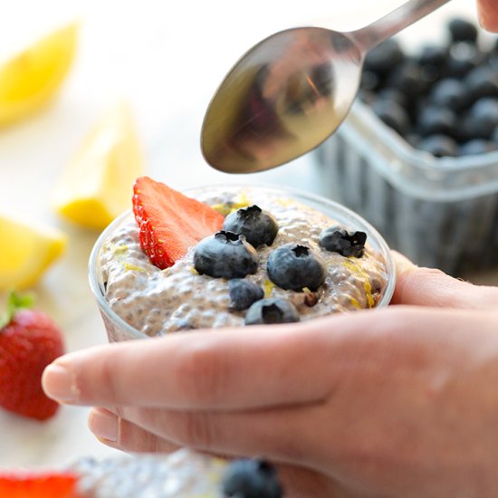 Creamy Blueberry Chia Seed Pudidng