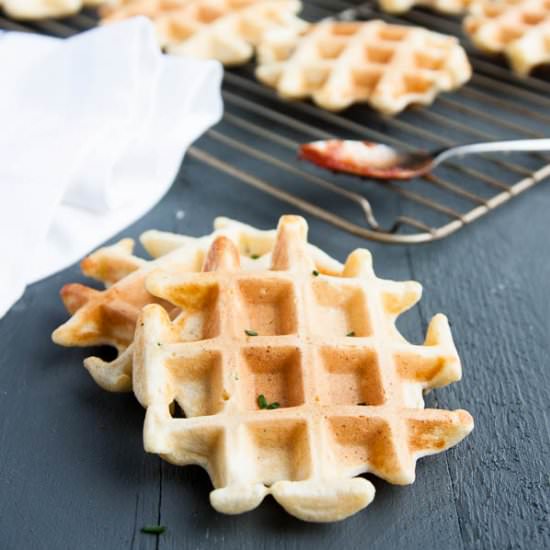 Savory Ricotta Chive Waffles