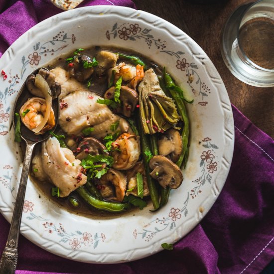 Mushroom and Seafood Stew