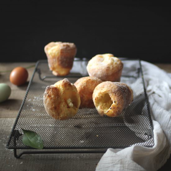 Sugared Popovers With Goat Cheese