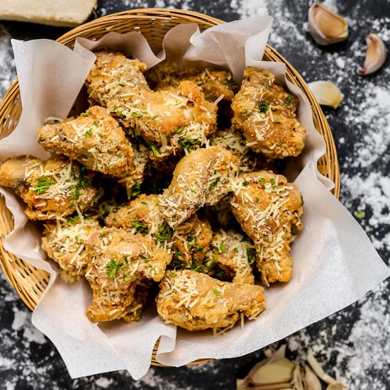 Parmesan Garlic Fried Chicken