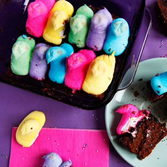 Peeps s’more cookie bars