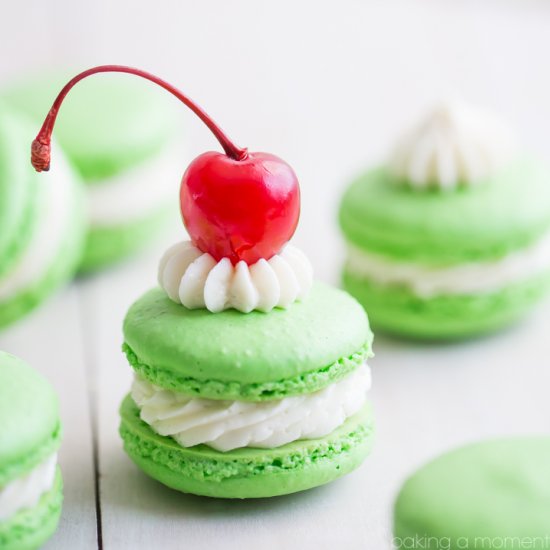 Shamrock Shake Macarons