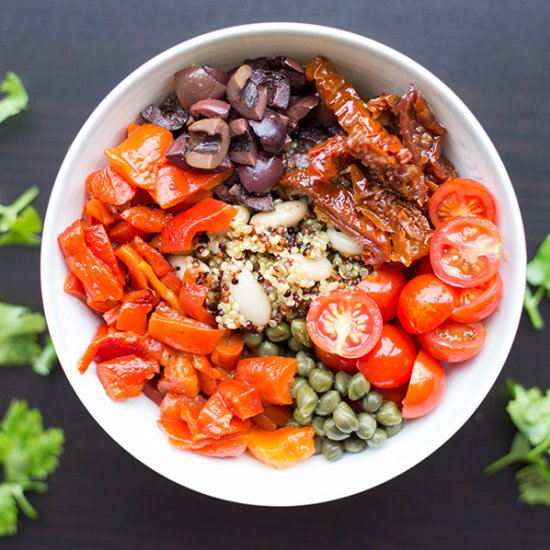 Italian quinoa bowl