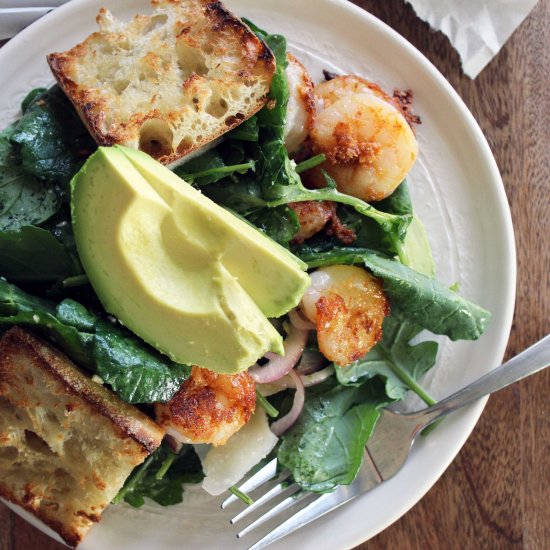 Kale Caesar with Shrimp