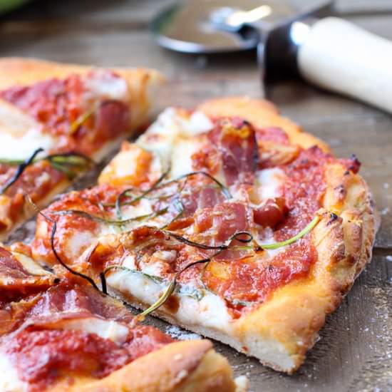 Kimchi Prosciutto Pizza