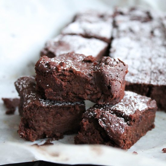 Fudgey Chocolate Chickpea Brownies