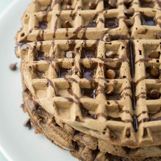 Healthy Double Chocolate Waffles