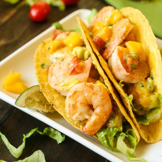 Shrimp Tacos with Mango Salsa