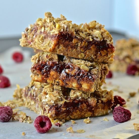 Raspberry Walnut Squares