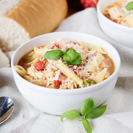 Slow Cooker Chicken Parm Soup