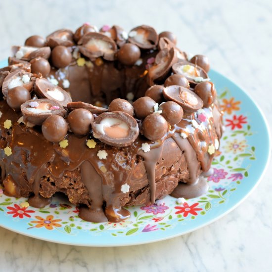 Creme Egg Chocolate Tiffin Bundt