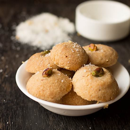 Eggless Coconut Cookies