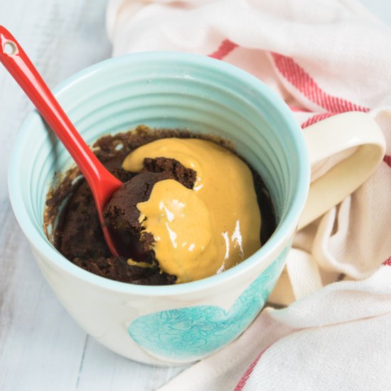 Chocolate Ginger Molasses Mug Cake