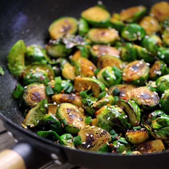 Sweet & Spicy Brussels Sprouts