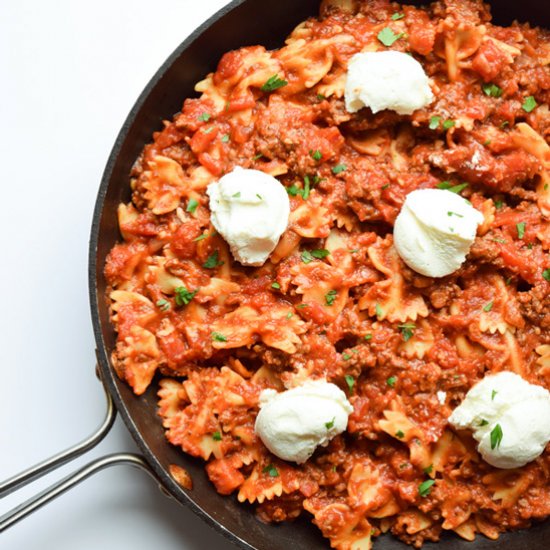 Easy Lasagna Skillet