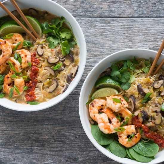 Spicy Miso Ramen with Mushrooms