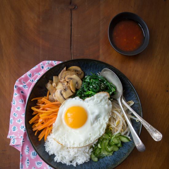 Vegetarian Korean Bibimbap