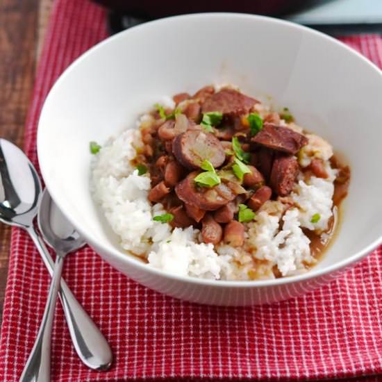 Red Beans & Rice in the Slow Cooker