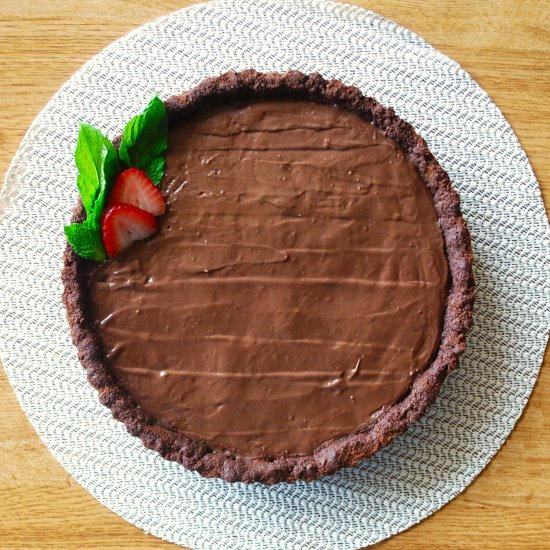 Chocolate Mint Cream Tart (v, gf)