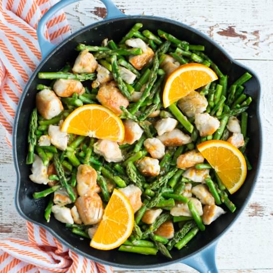 Orange Chicken Asparagus Stir-Fry