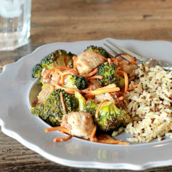 One Pan Balsamic Chicken & Broccoli