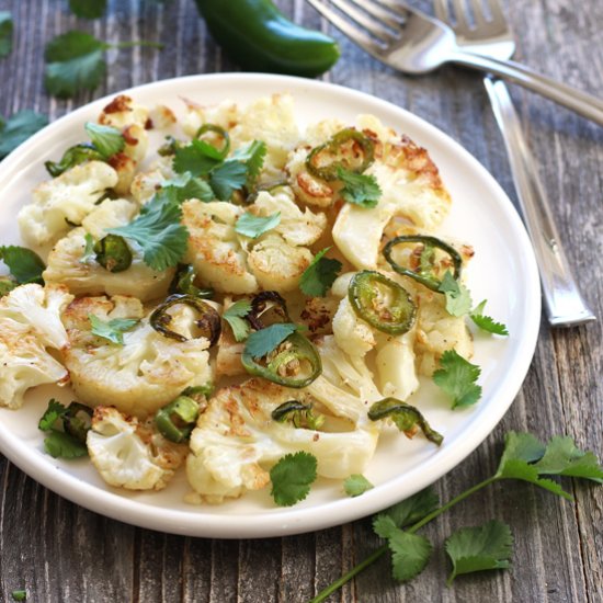 Jalapeño Roasted Cauliflower