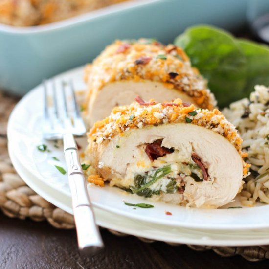 Spinach and Bacon Stuffed Chicken