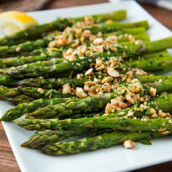 Asparagus with Hazelnut Gremolata