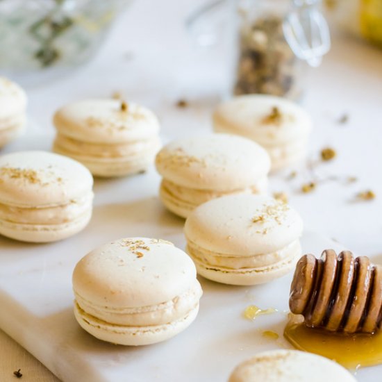 Chamomile Caramelized Honey Macaron