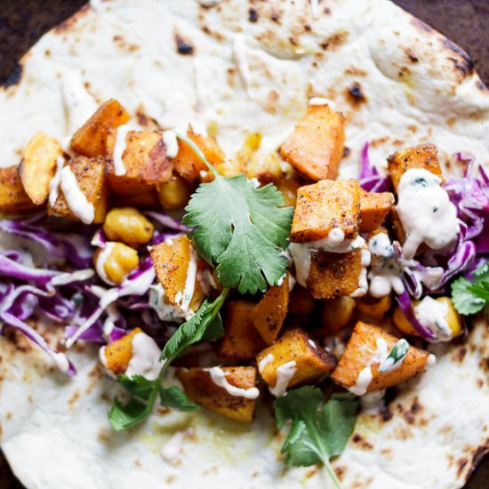 Moroccan Sweet Potato Taco